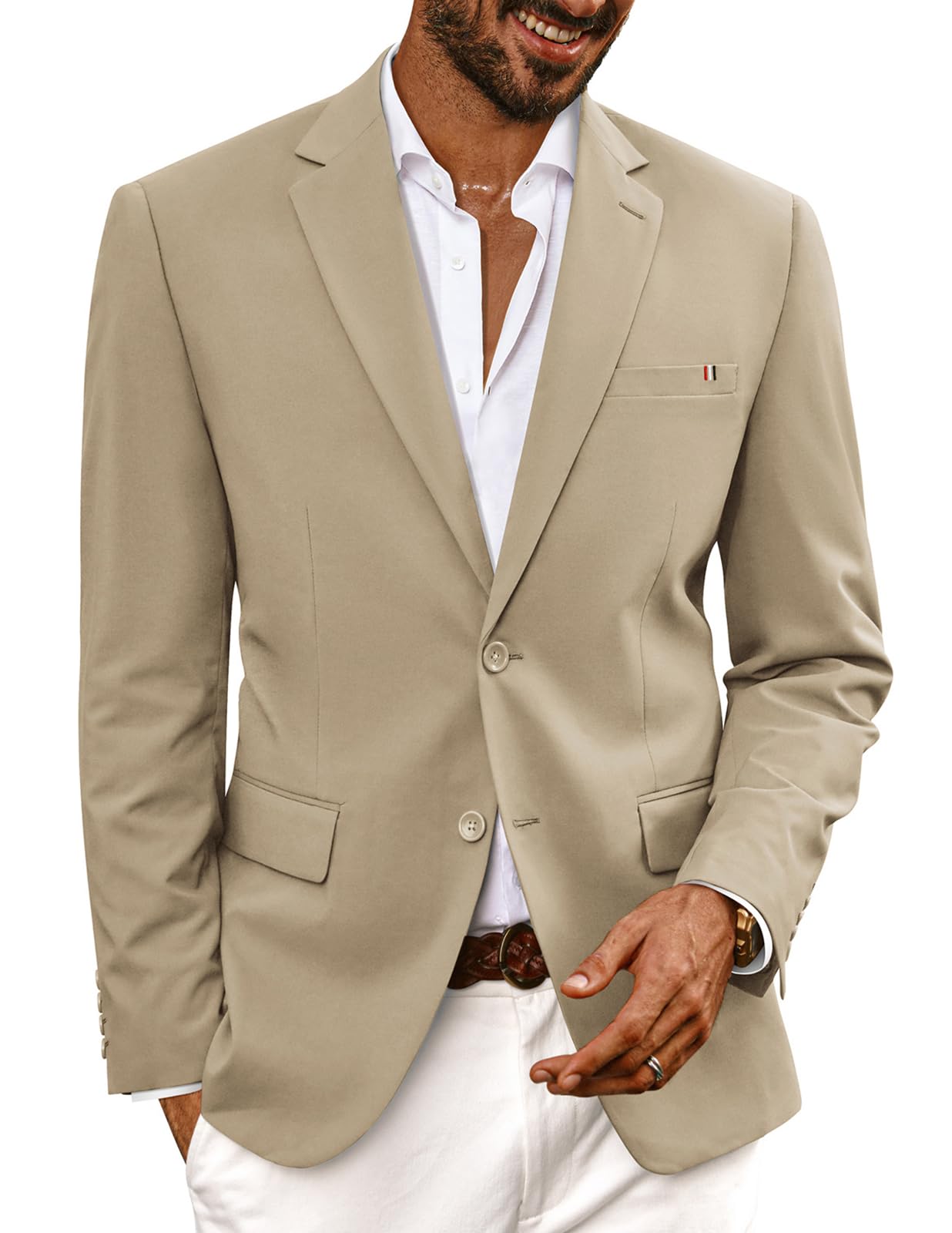 PJ PAUL JONES Mens Casual Sport Coats Two Buttons Lightweight Business Sport Blazer